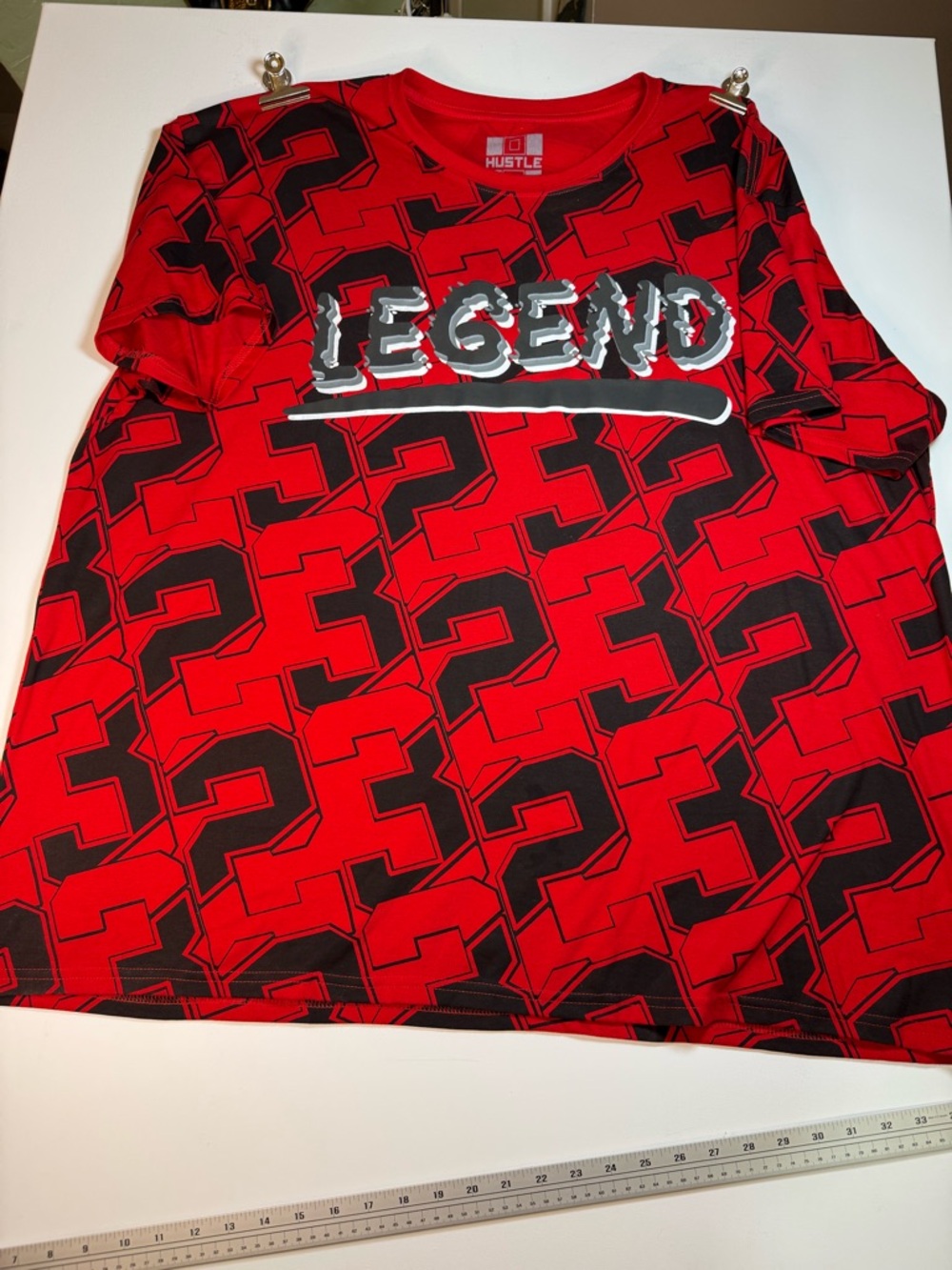Hustler Hollywood Red and Black "Legend" Graphic Tee